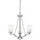 Durham 3 Light 20.5 inch Satin Nickel Chandelier Ceiling Light